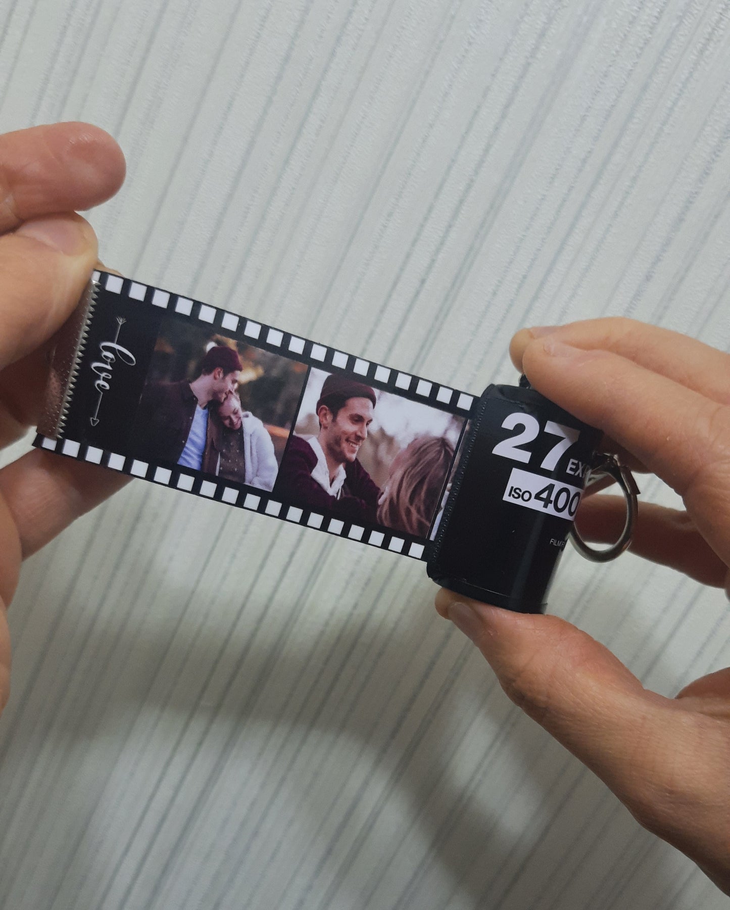 BEYAZ veya SİYAH Renk FotoRoll Anahtarlık