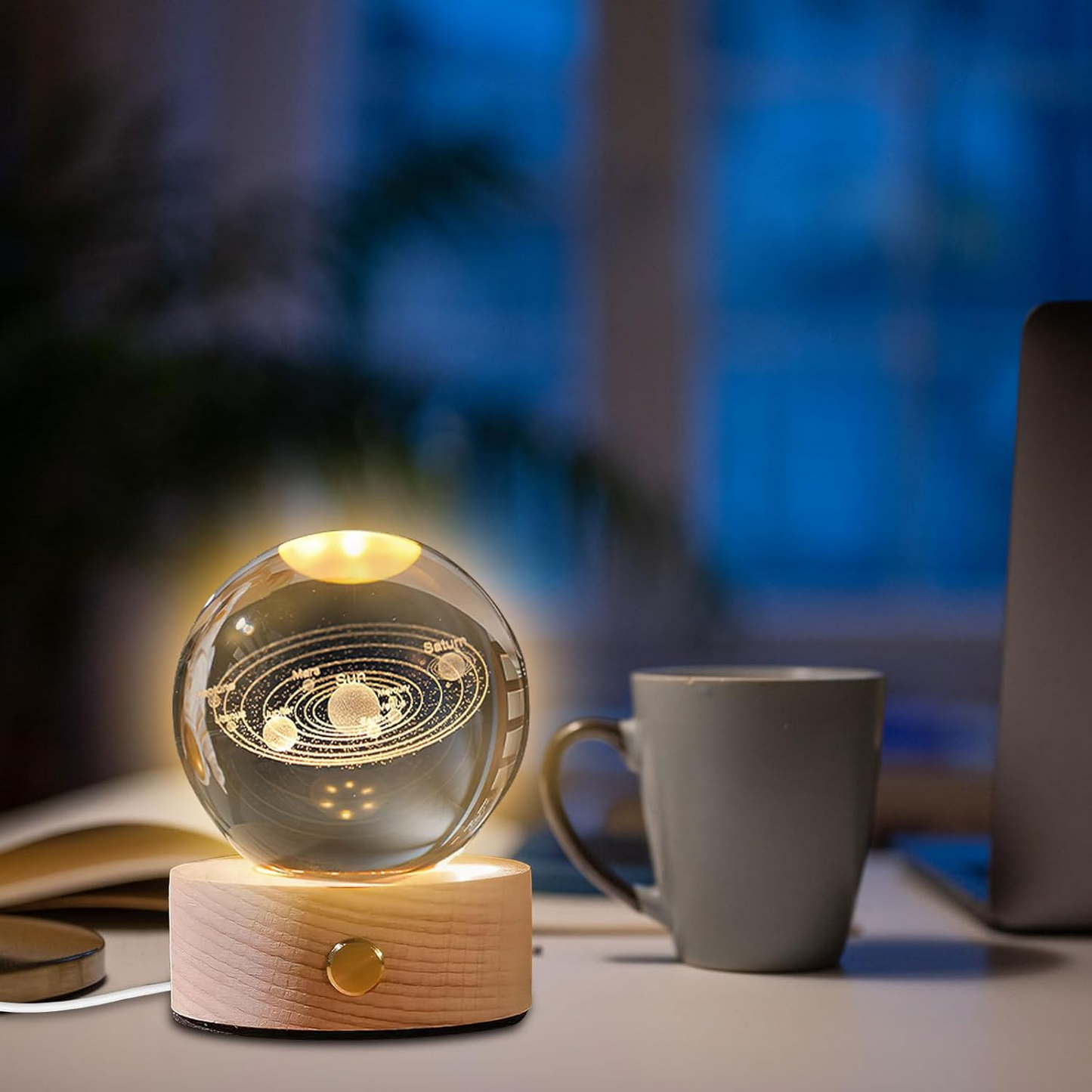 3D güneş sistemi kristal Led Küre